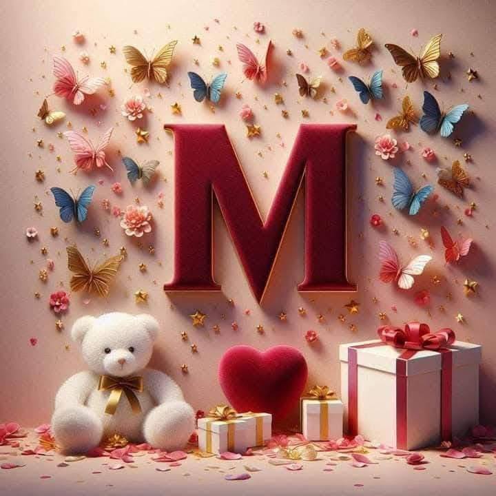 3D Floral Alphabet M Gift