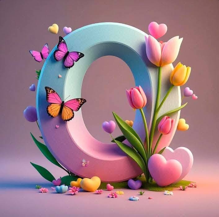 3D Floral Alphabet O (2)