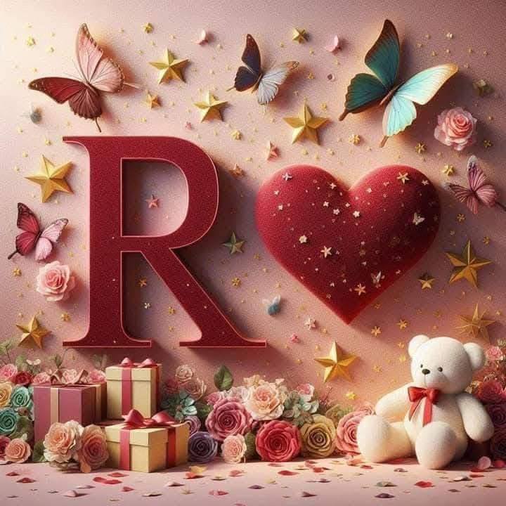 3D Floral Alphabet R Love