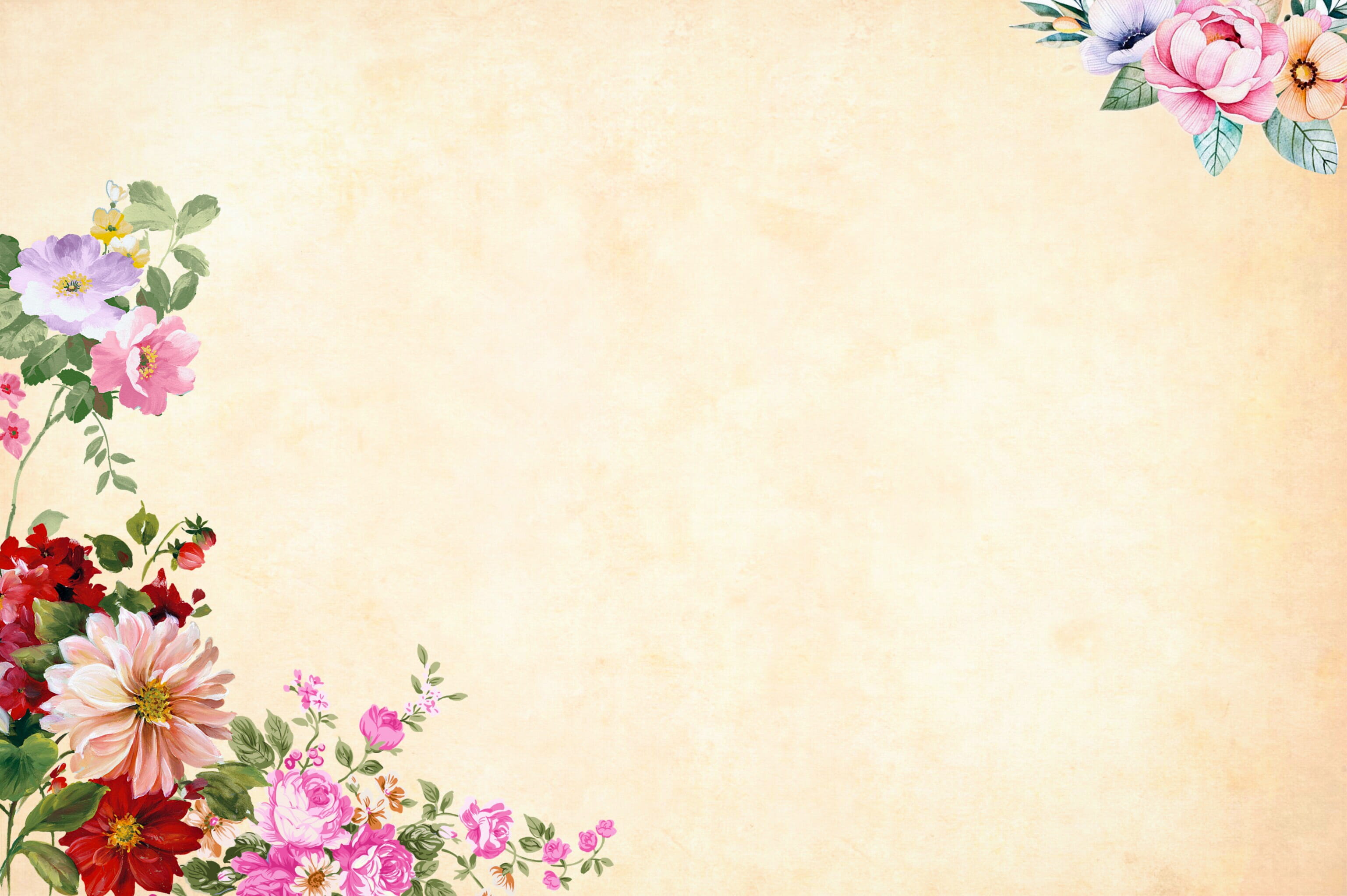 vintage flower background watercolor
