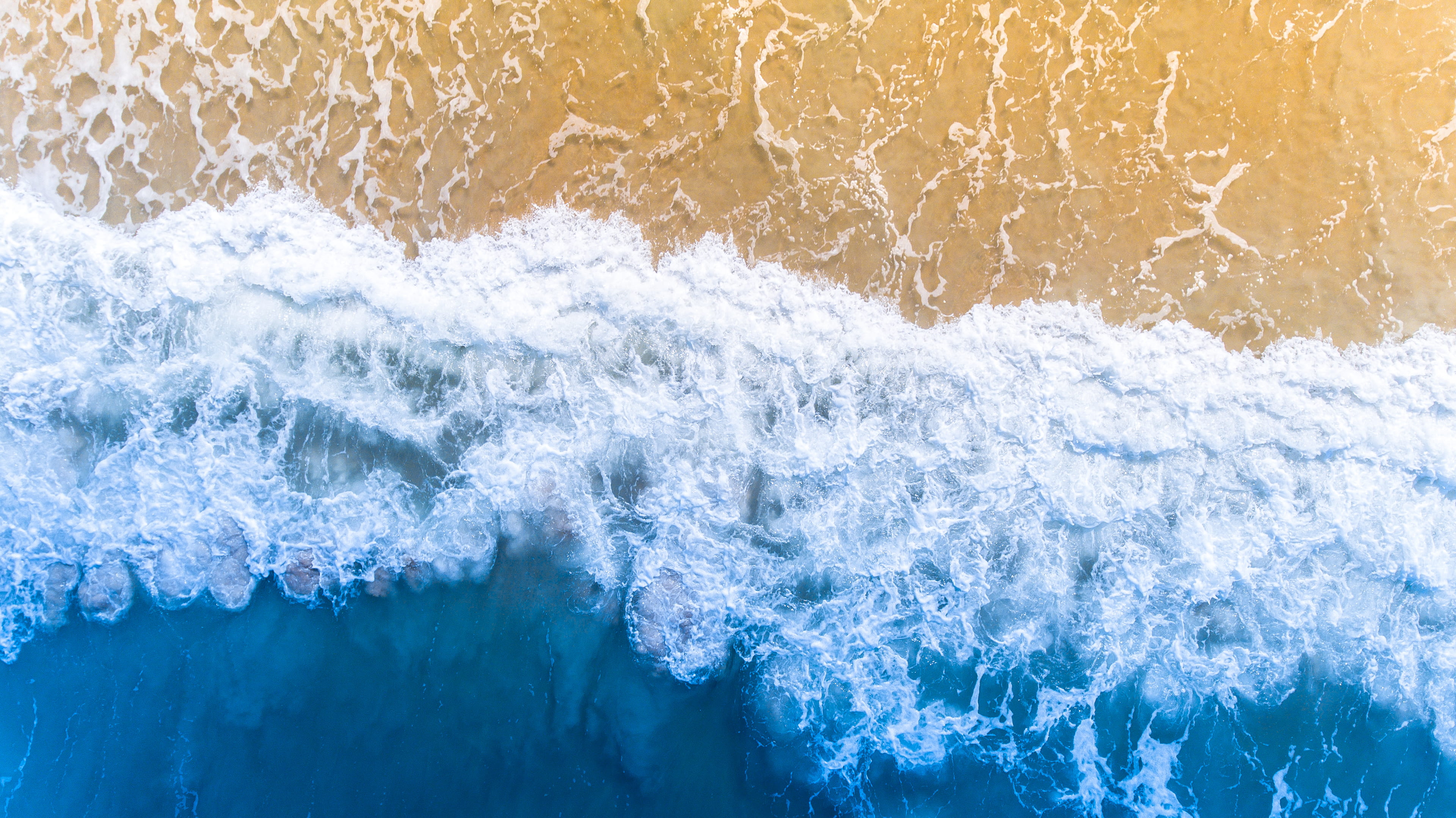 wave water shore above view