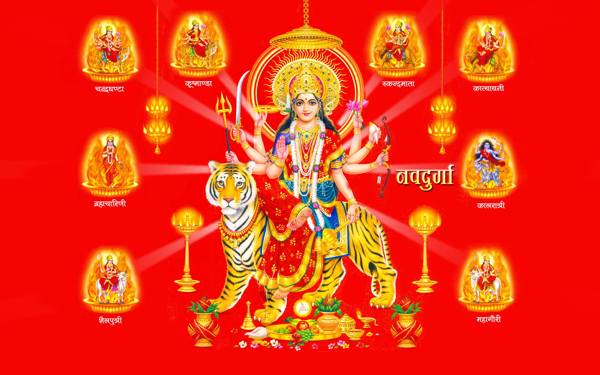 maa nav durga photo and hd wallpaper for desktop 1920×1200 wallpaper
