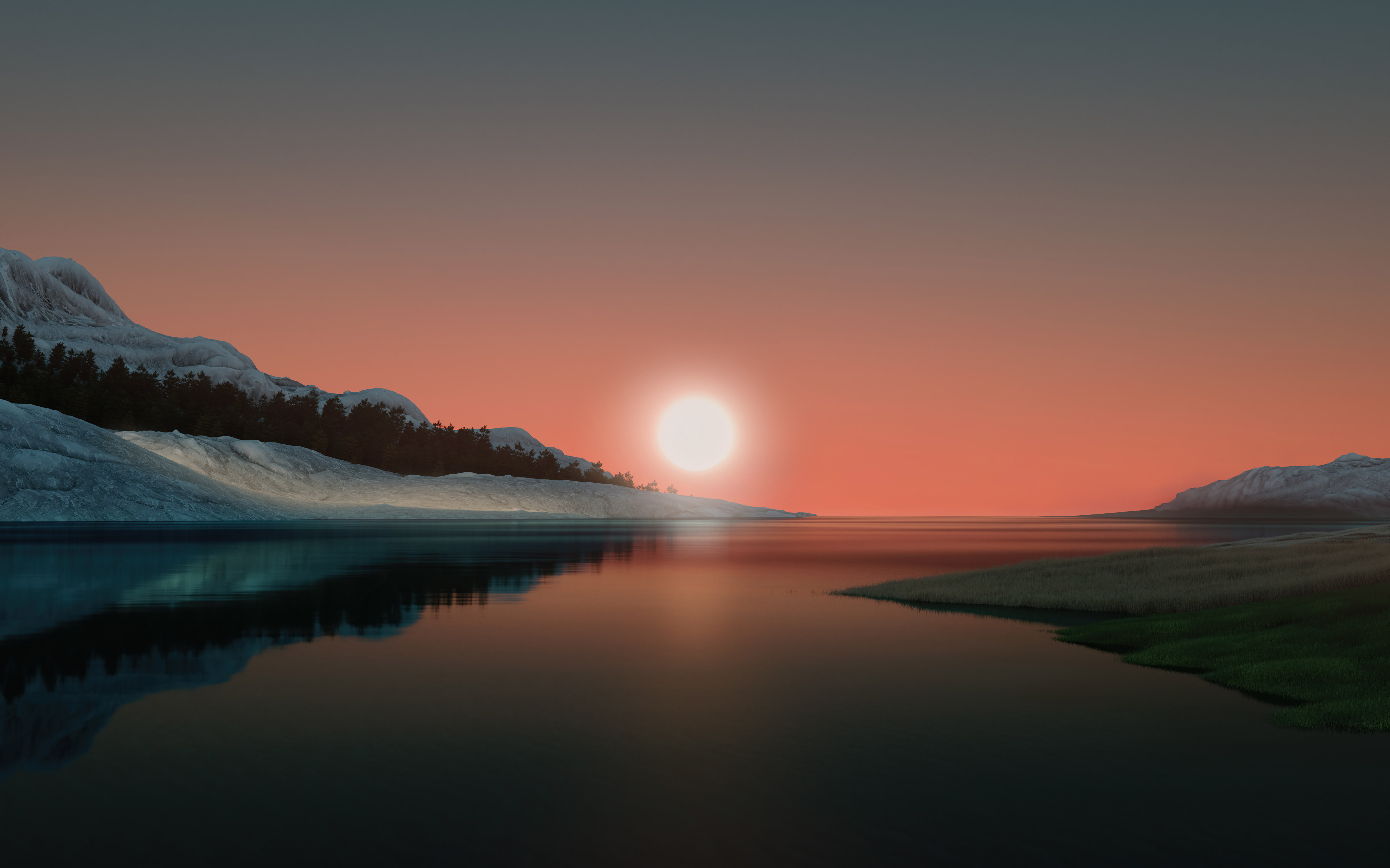 minimalism landscape digital windows 11 hd wallpaper