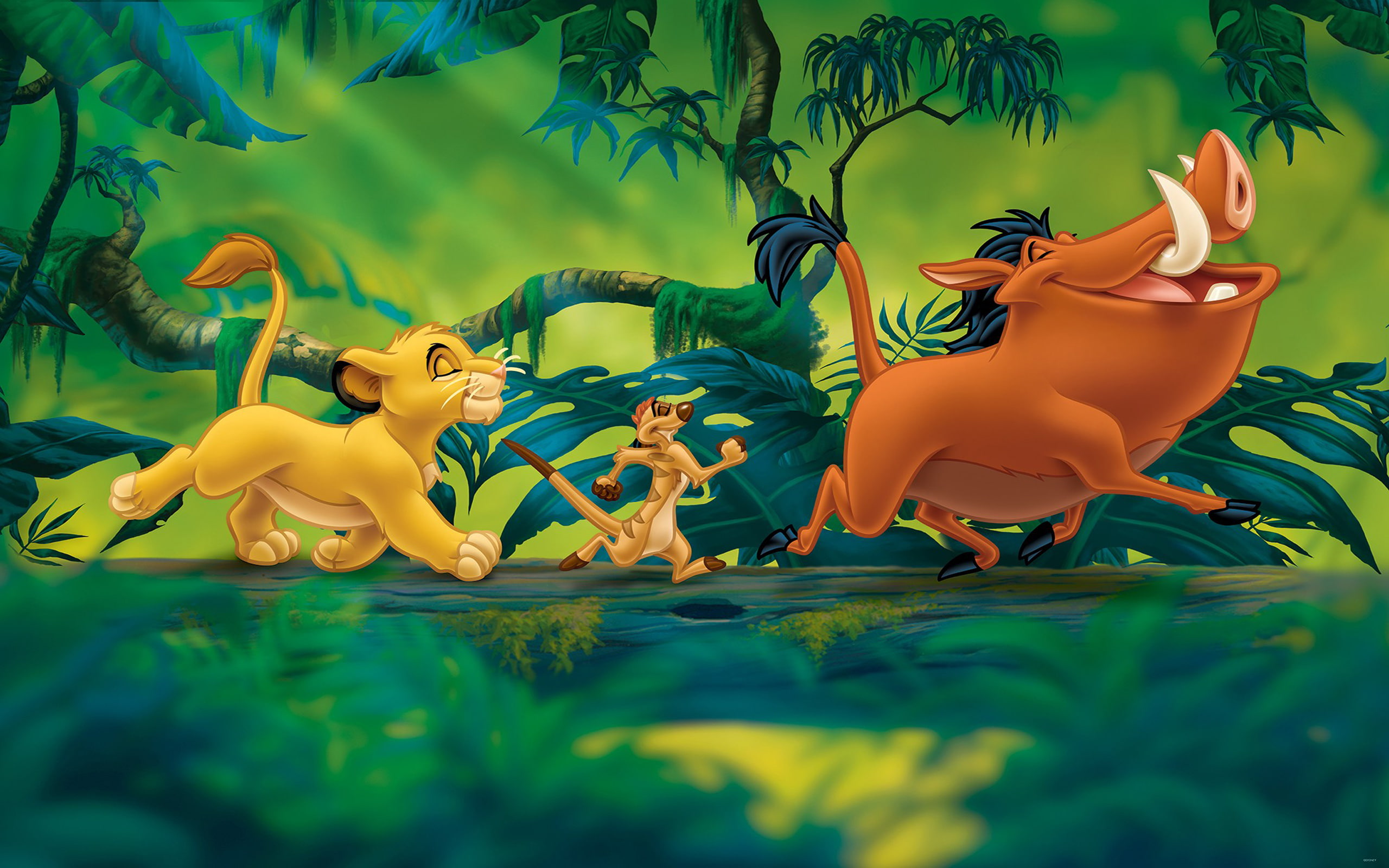 the lion king simba timon and pumbaa cartoons disney desktop wallpaper hd 2560×1600 wallpaper
