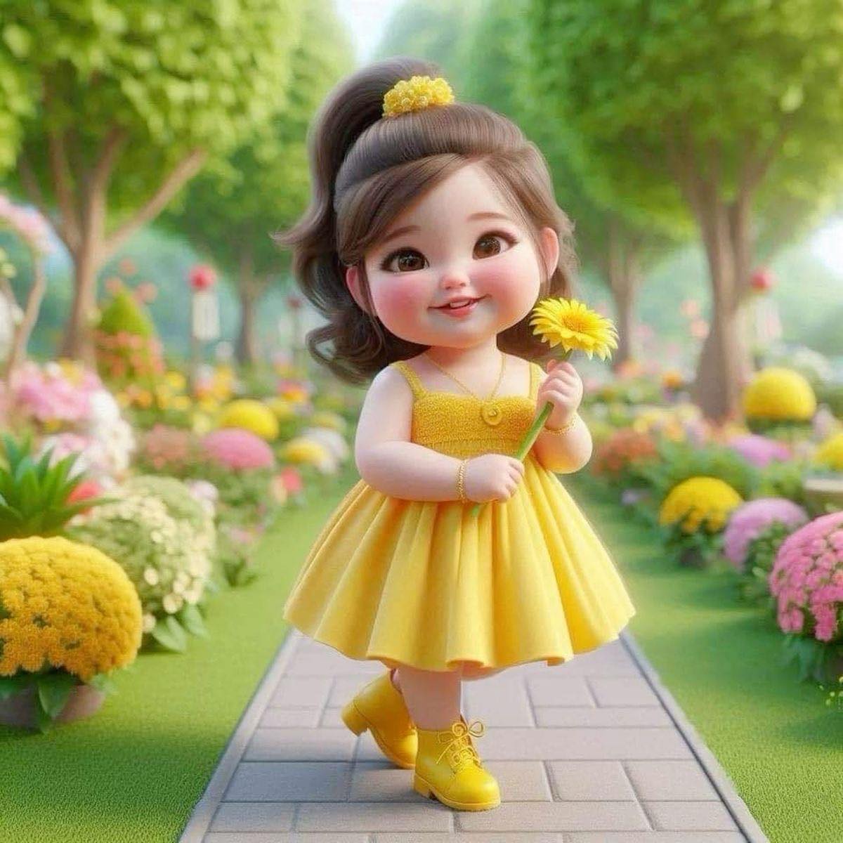 Cute Girl Cartoon Image (2)