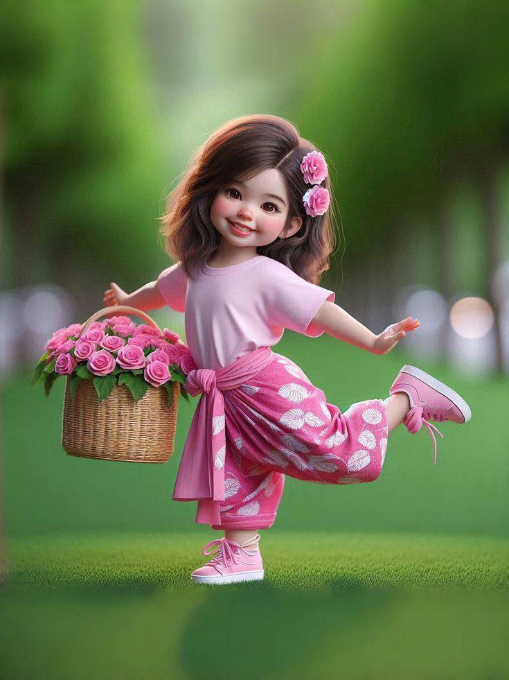 Cute Girl Cartoon Image (4)