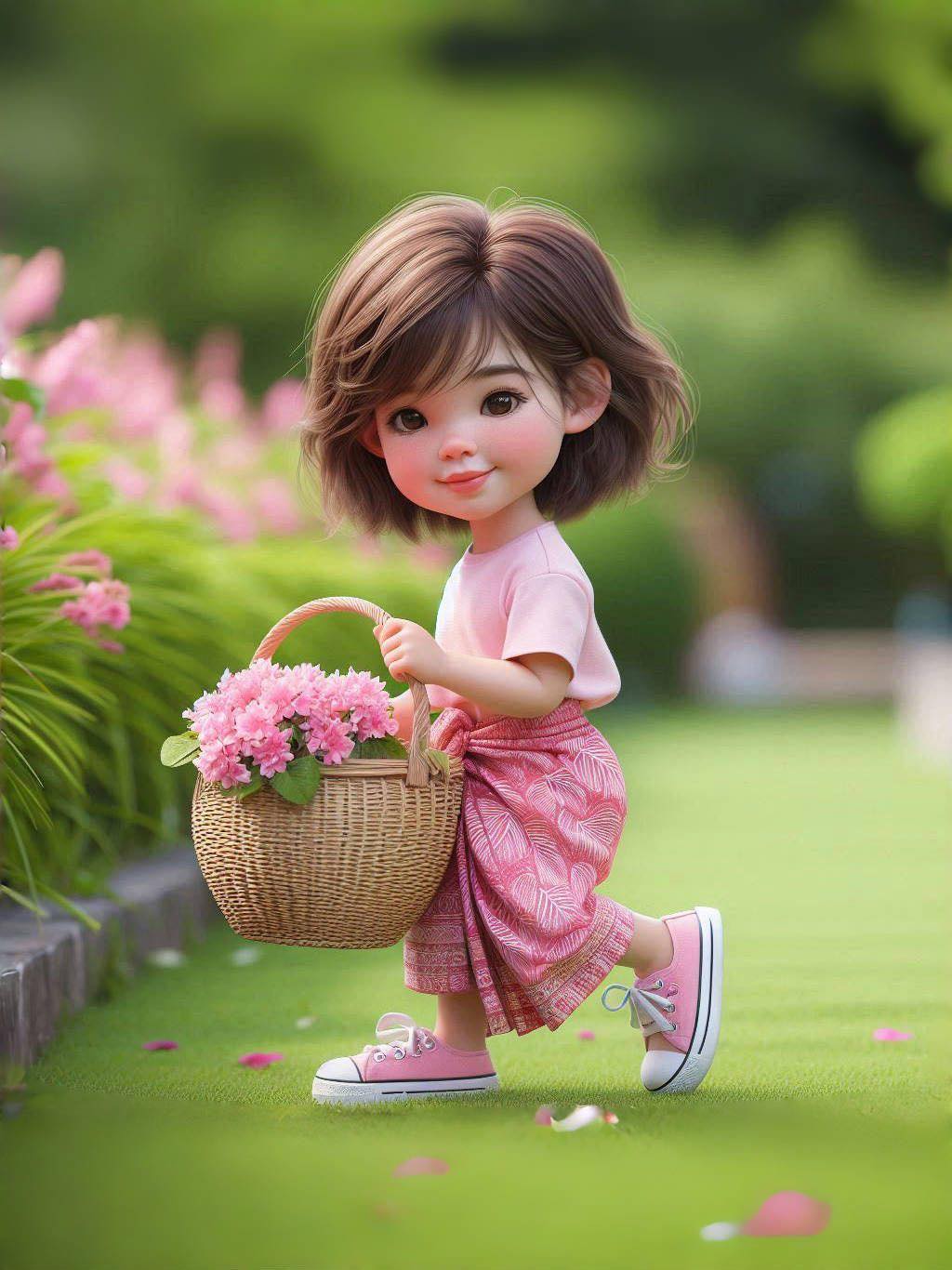 Cute Girl Cartoon Image (5)