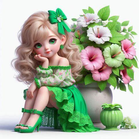 Cute Girl Cartoon Image (8)