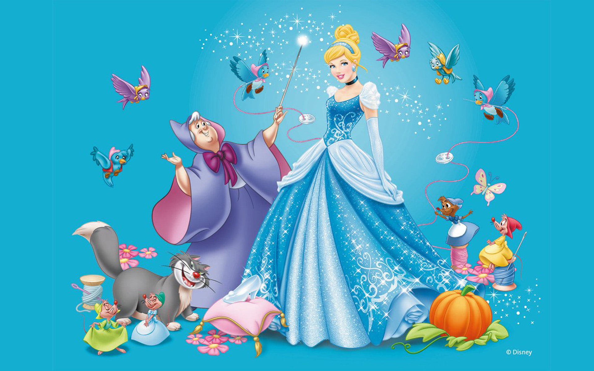 cinderella disney princess and fairy godmother images for desktop wallpapers hd 1920×1200 wallpaper