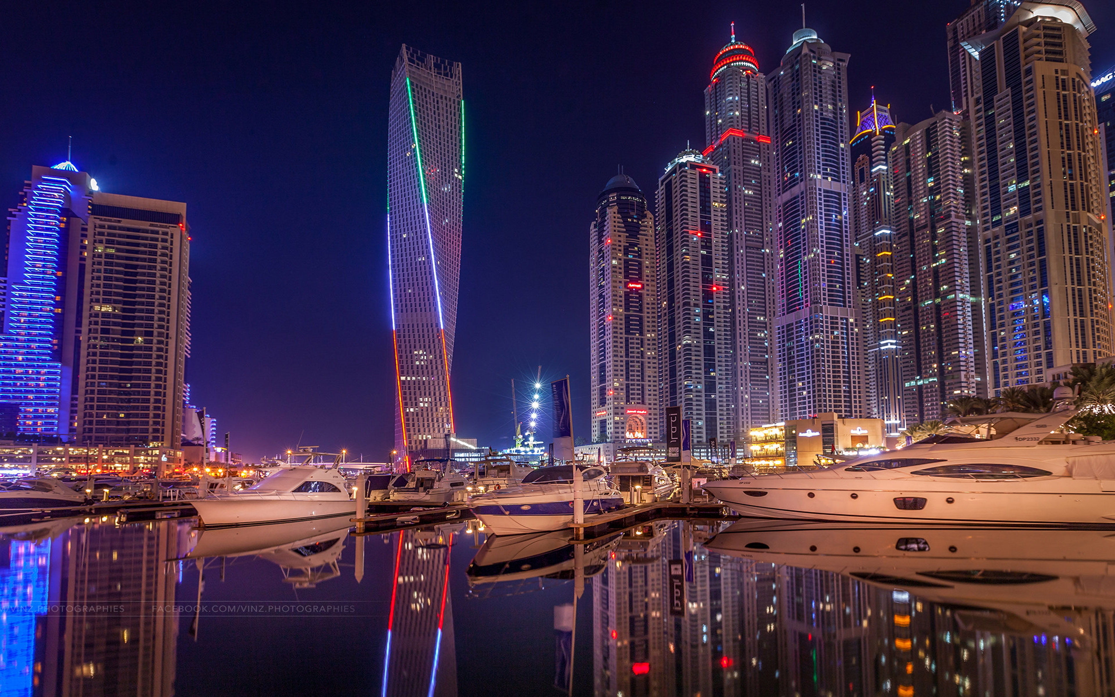 dubai united arab emirates city and architecture marina night reflection ultra hd wallpaper for desktop mobile phones and laptops 3840×2400 wallpaper 00f0f5f94fd6cee3c8af5766db967498