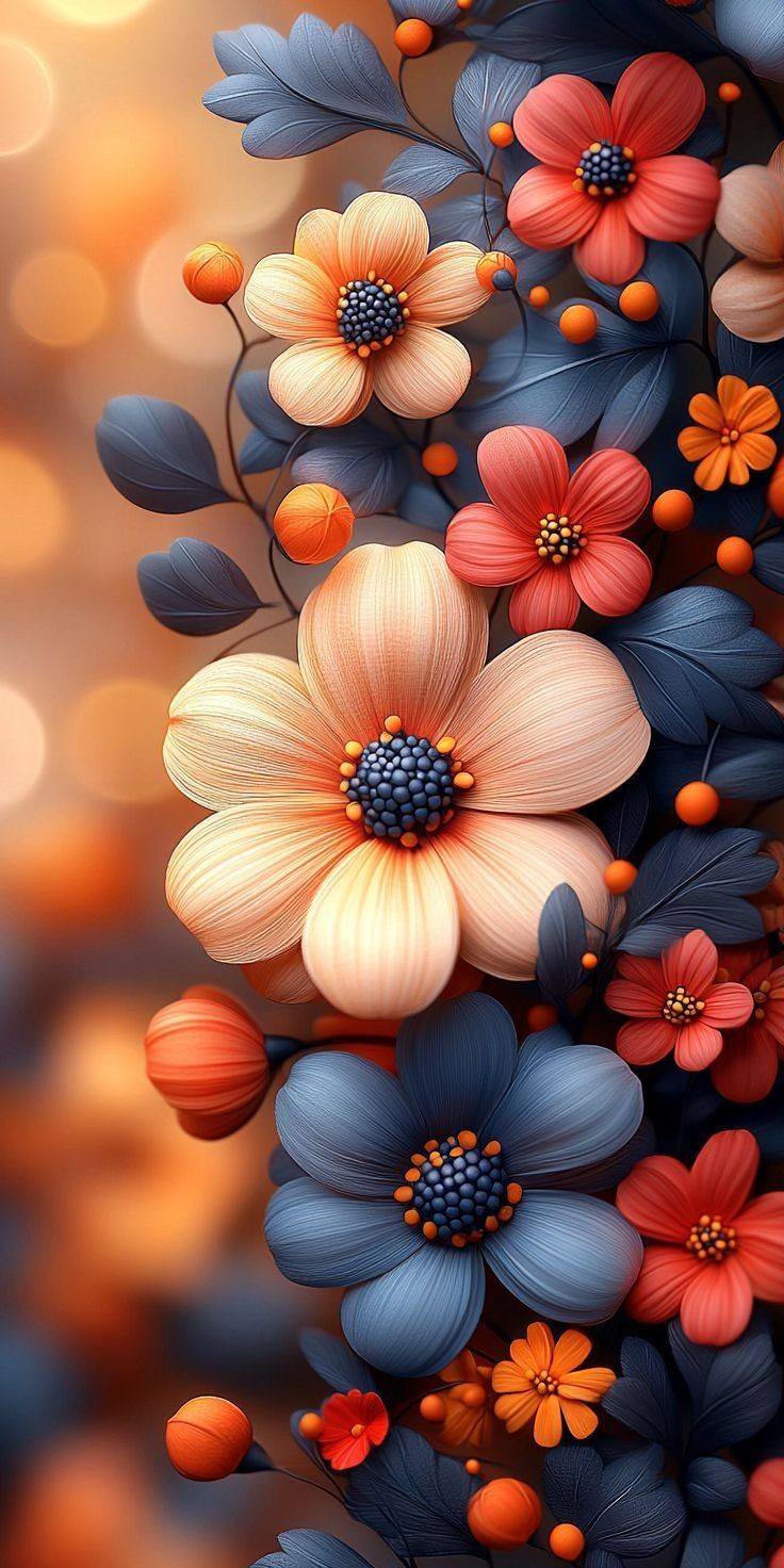 Floral Art with Graphical Background (2)