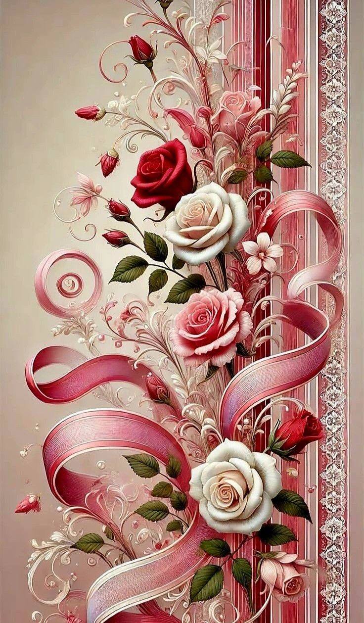 Floral Art with Graphical Background (4)
