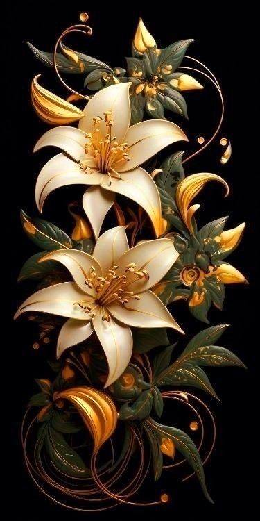 Floral Art with Graphical Background (14)