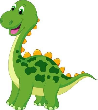 Cartoon Dinosaur Animal Image White Background