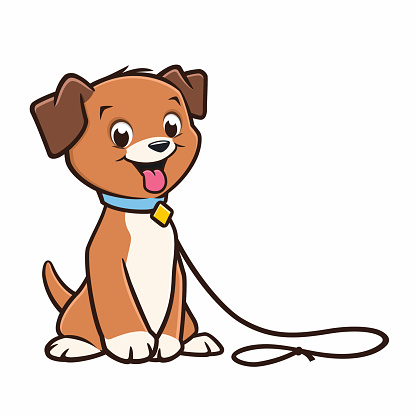 Cute Doggy Animal Image White Background