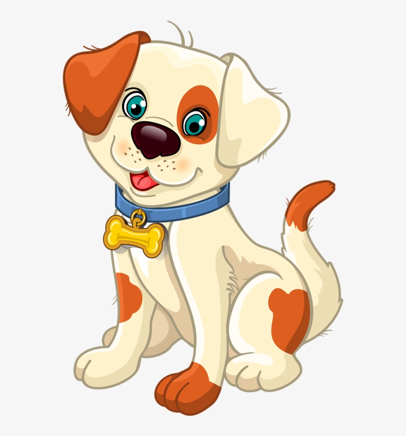 Cute Puppy Cartoon Animal Image White Background
