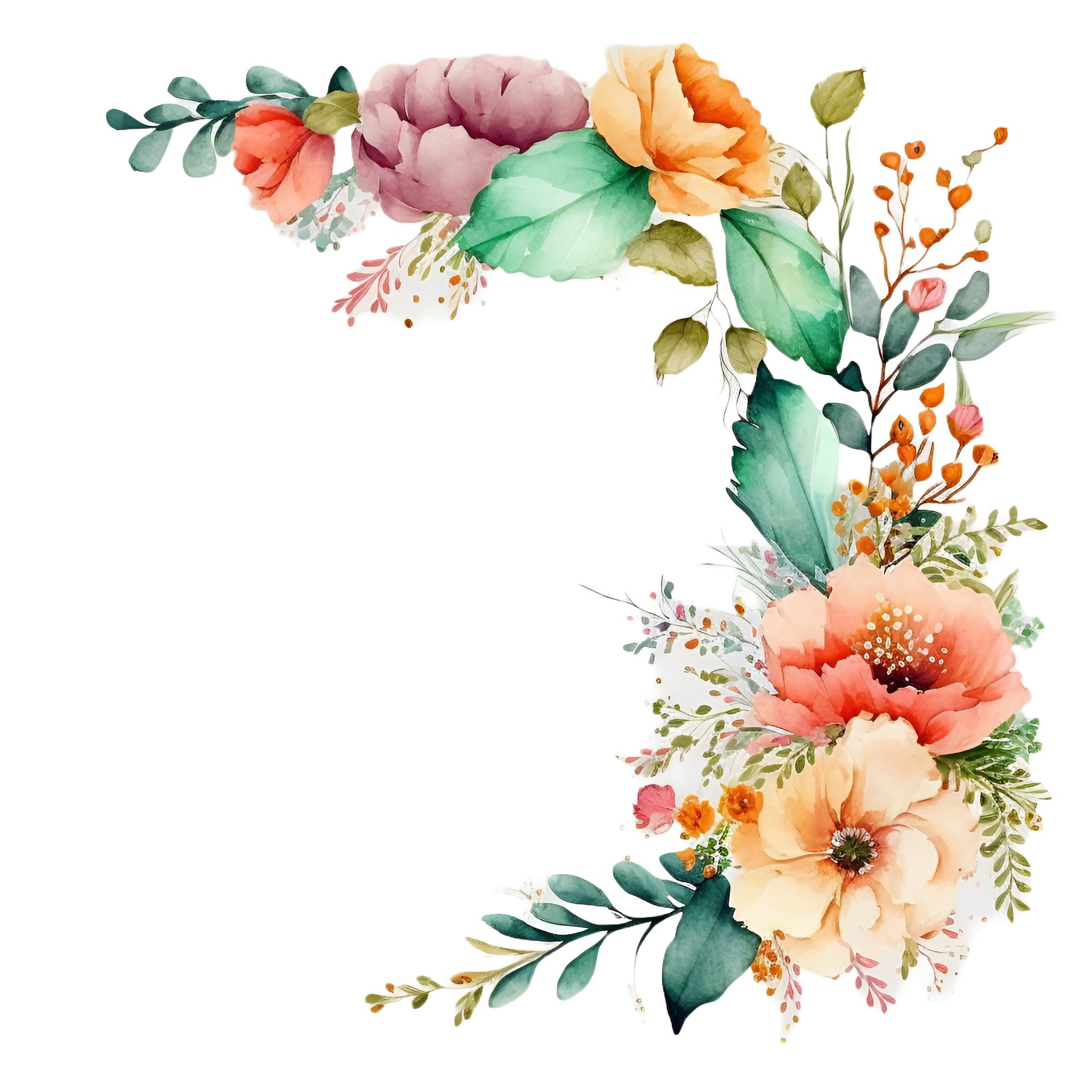 Floral Frame Graphics Elemet (14)