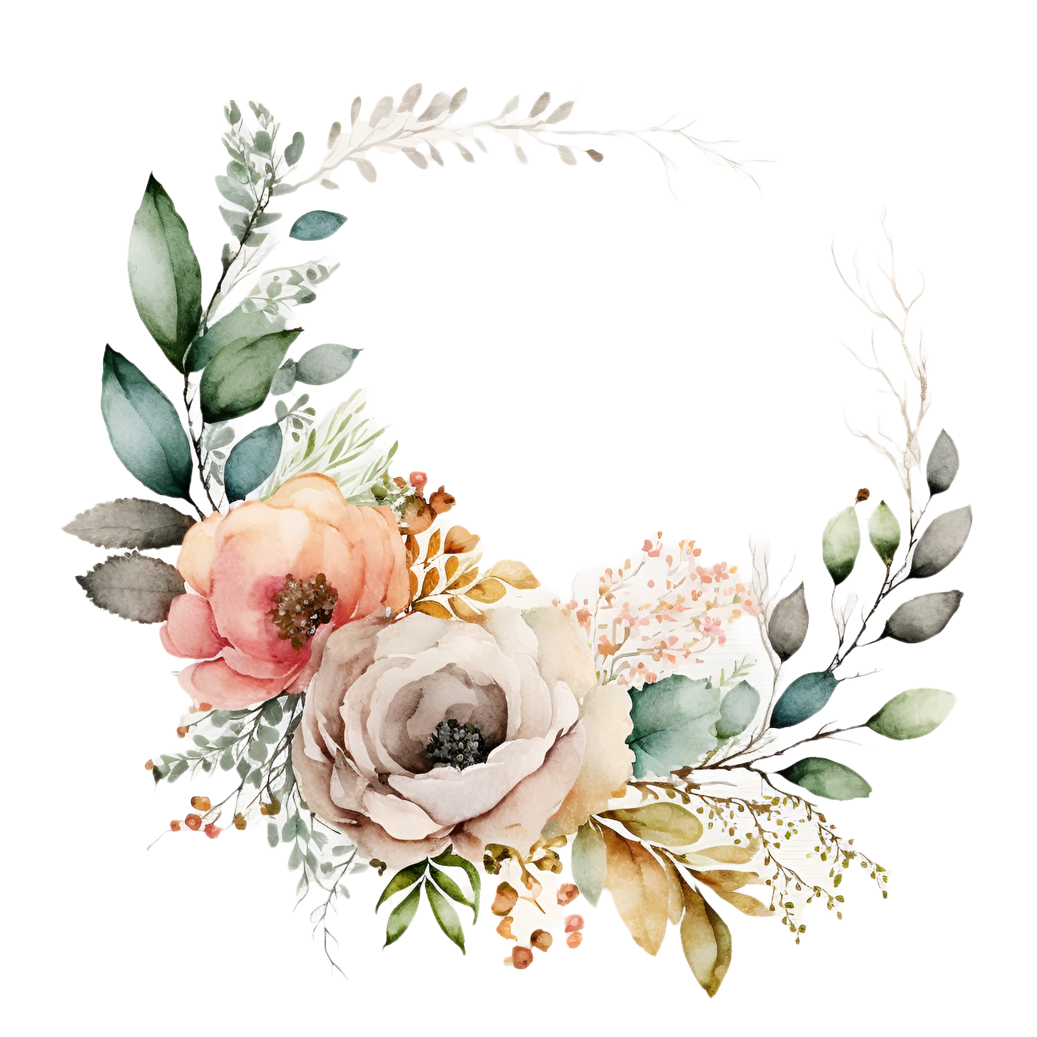 Floral Frame Graphics Elemet (17)
