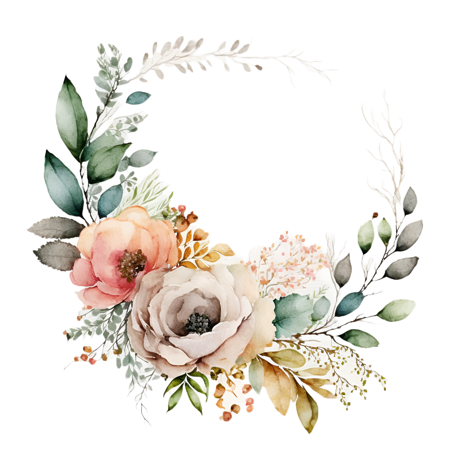 Floral Frame Graphics Elemet (18)
