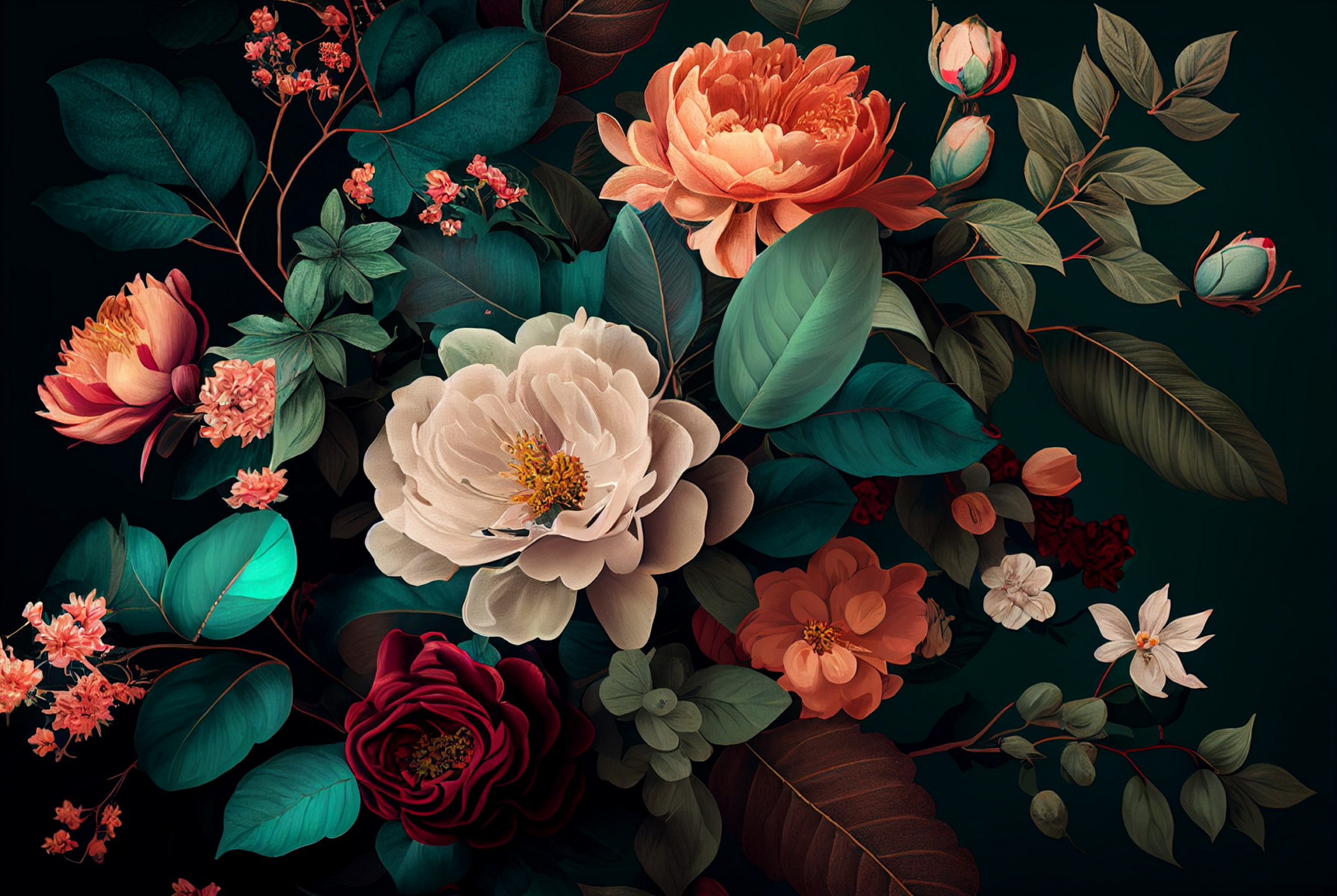 Floral Frame Graphics Elemet (100)