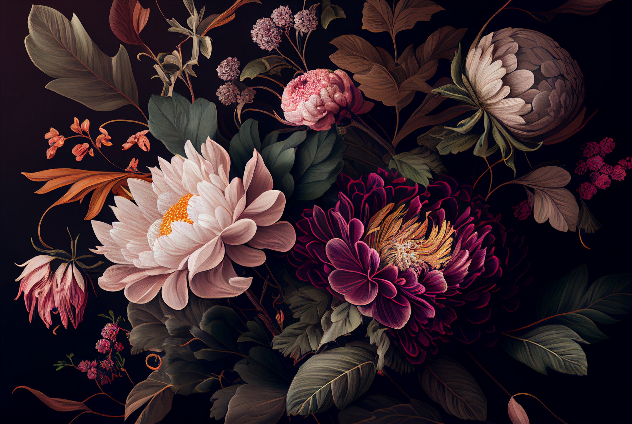 Floral Frame Graphics Elemet (102)