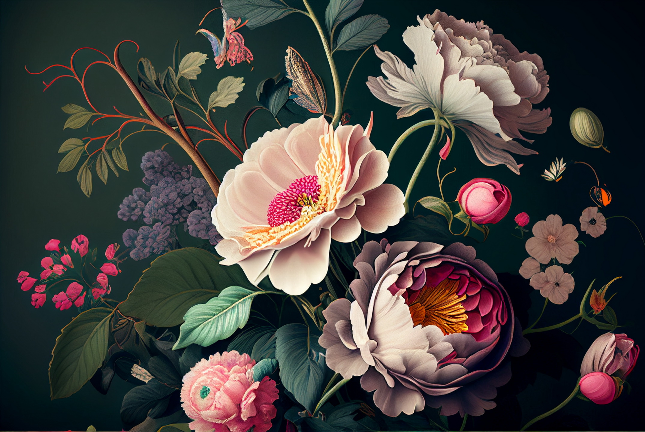 Floral Frame Graphics Elemet (104)