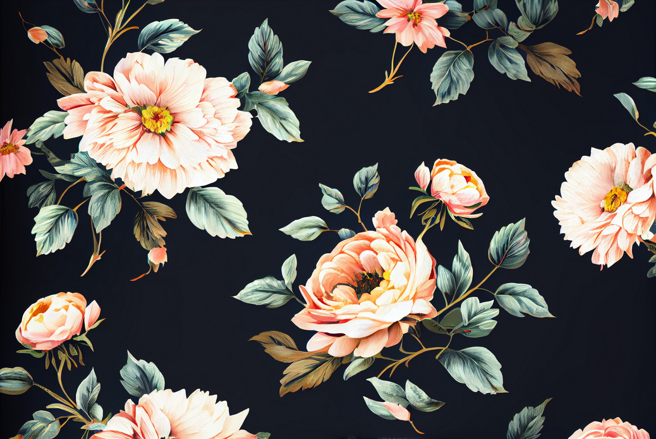 Floral Frame Graphics Elemet (108)