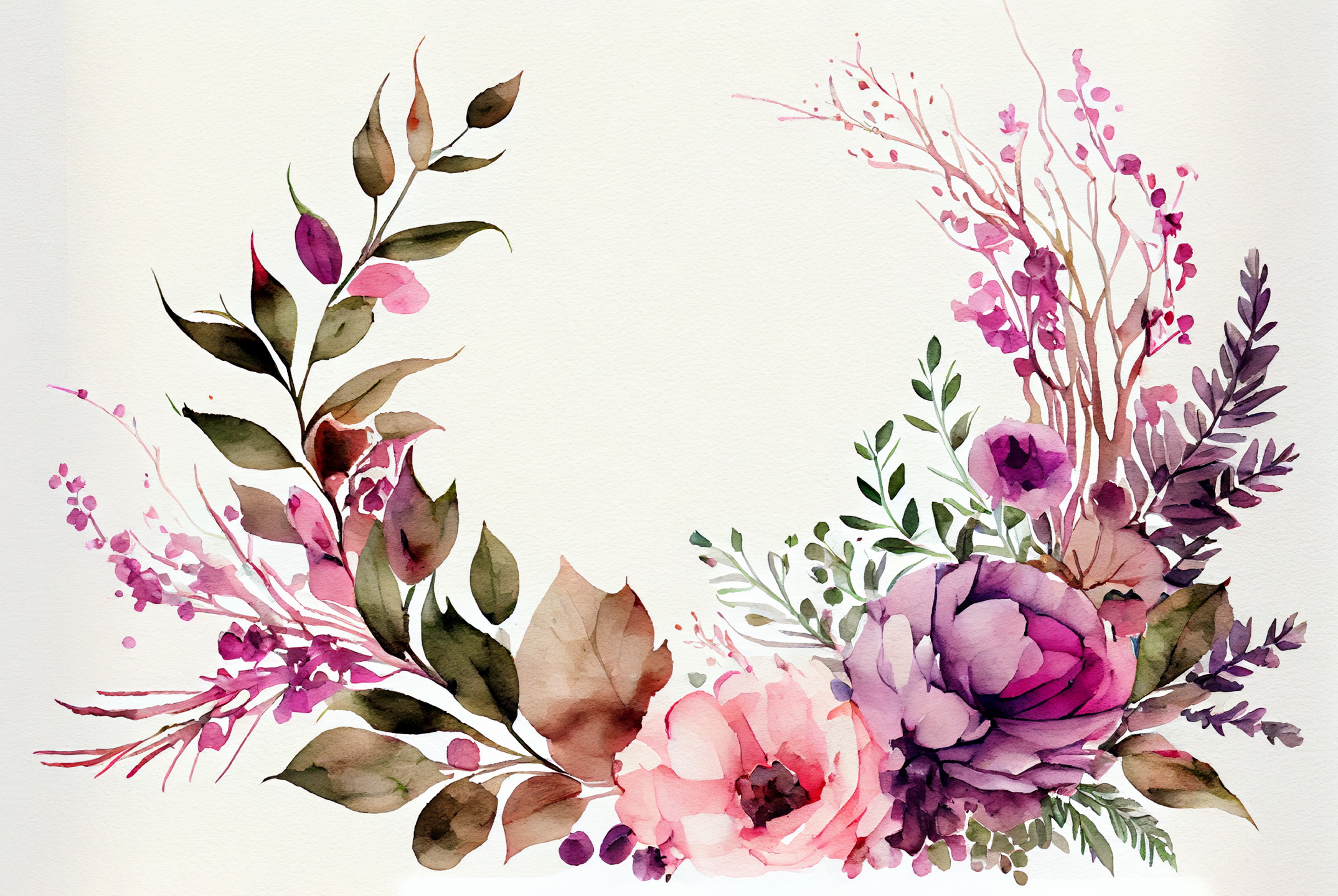 Floral Frame Graphics Elemet (144)