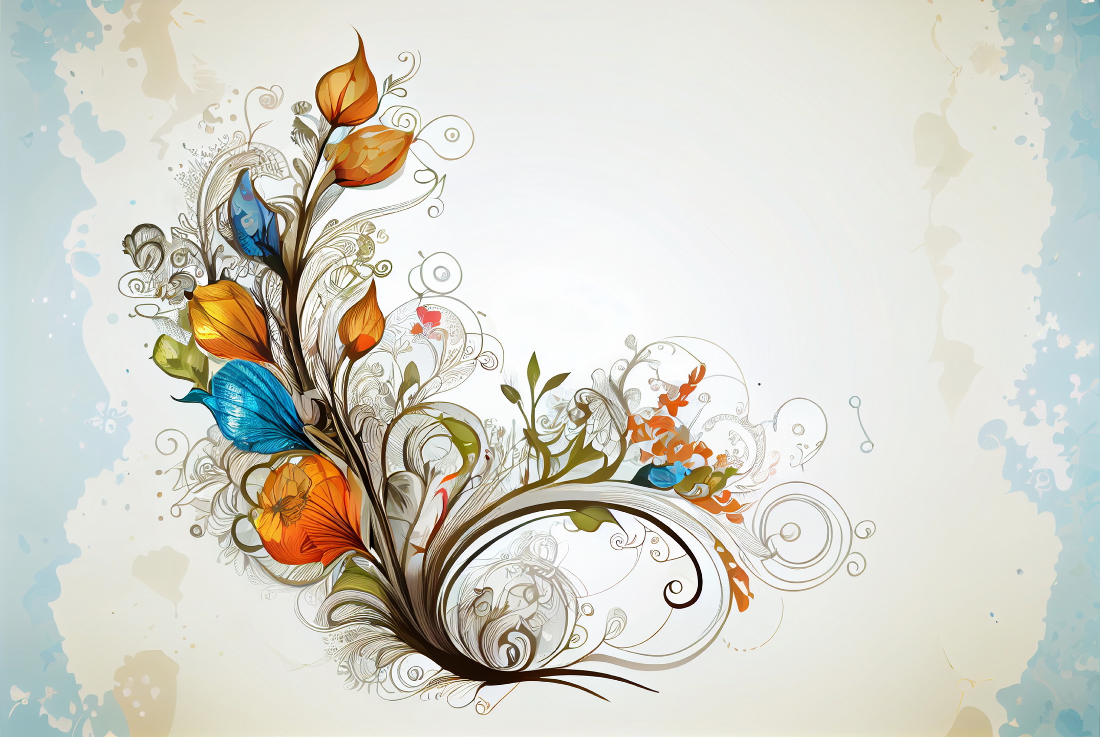Floral Frame Graphics Elemet (192)