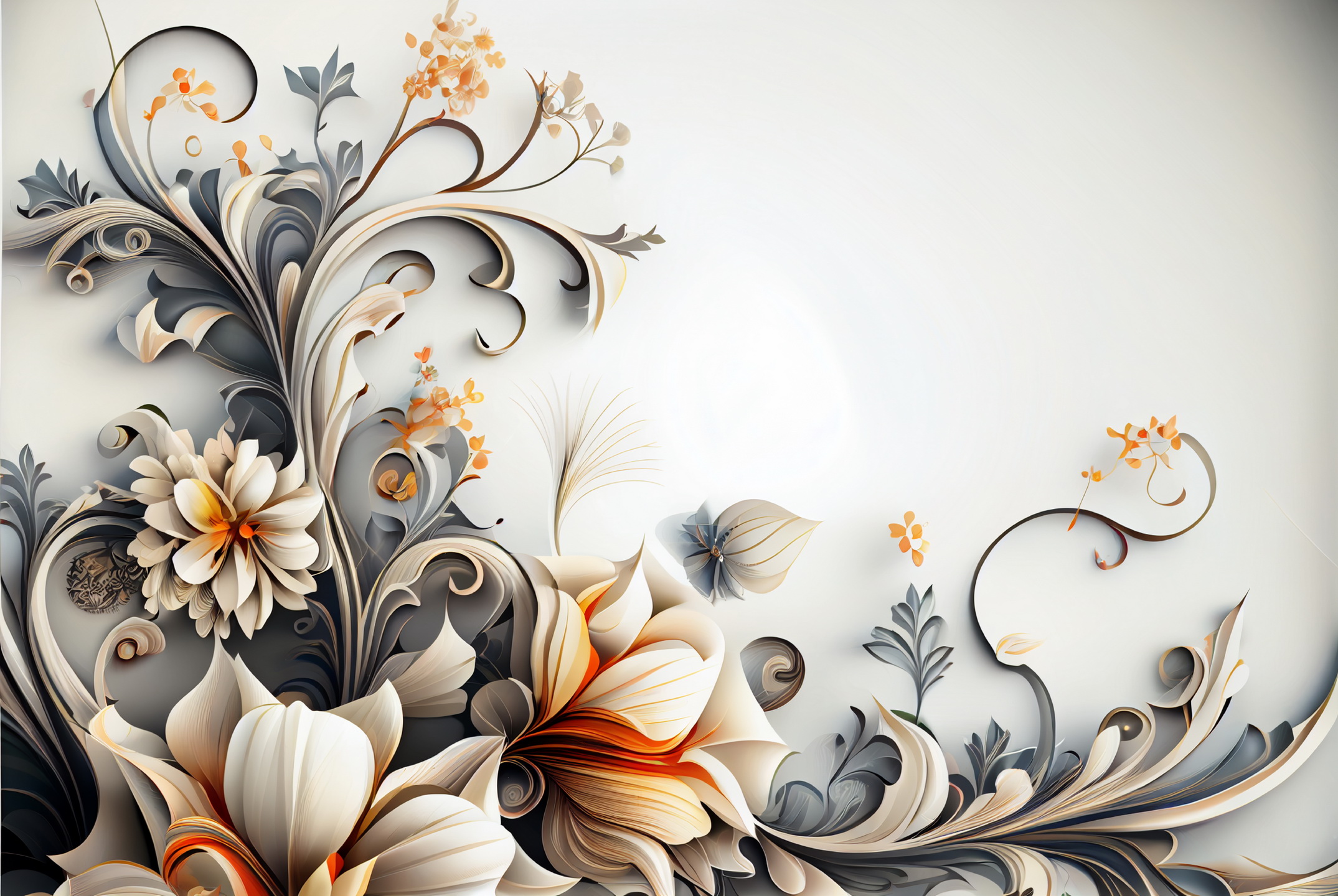Floral Frame Graphics Elemet (195)