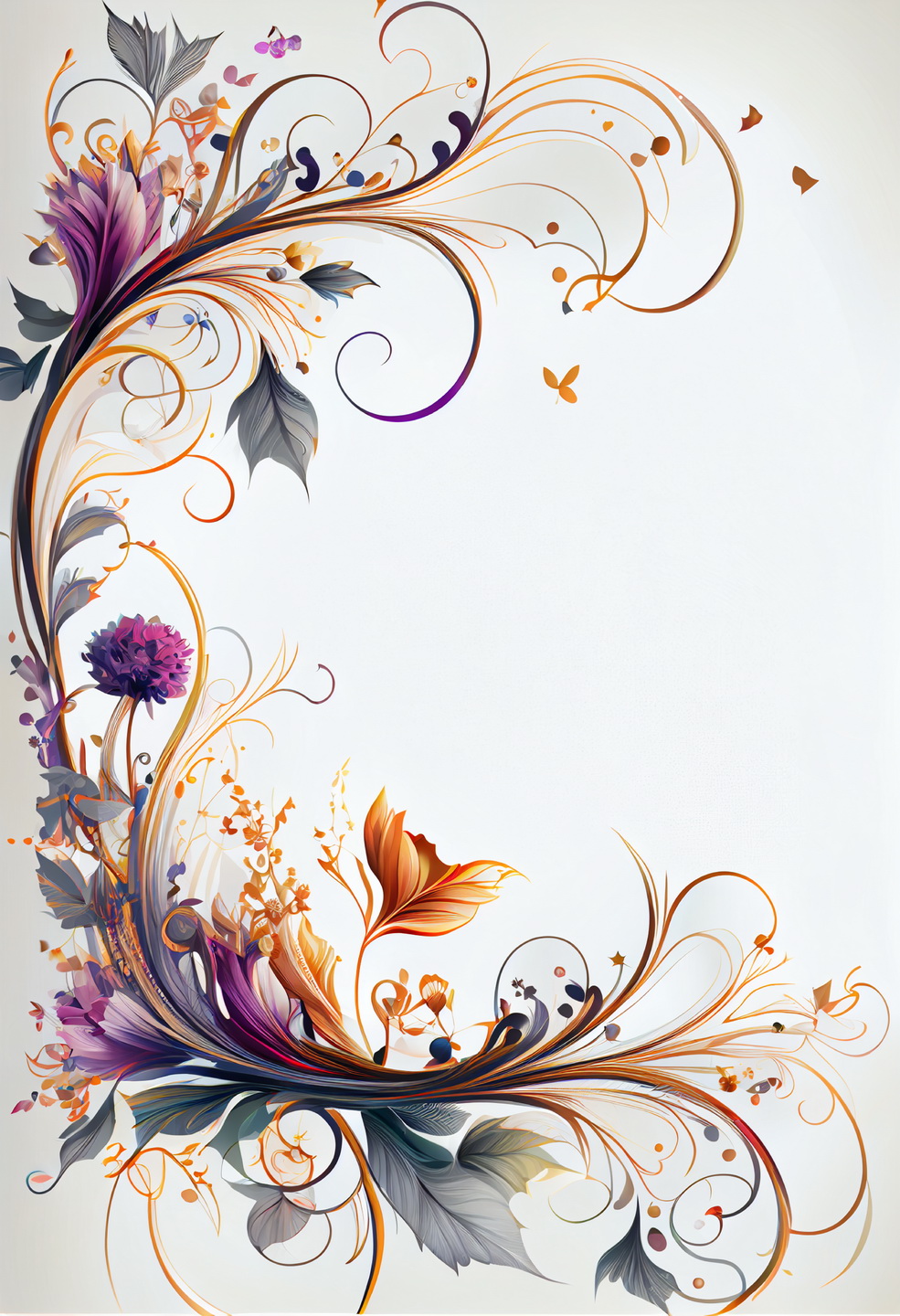 Floral Frame Graphics Elemet (203)