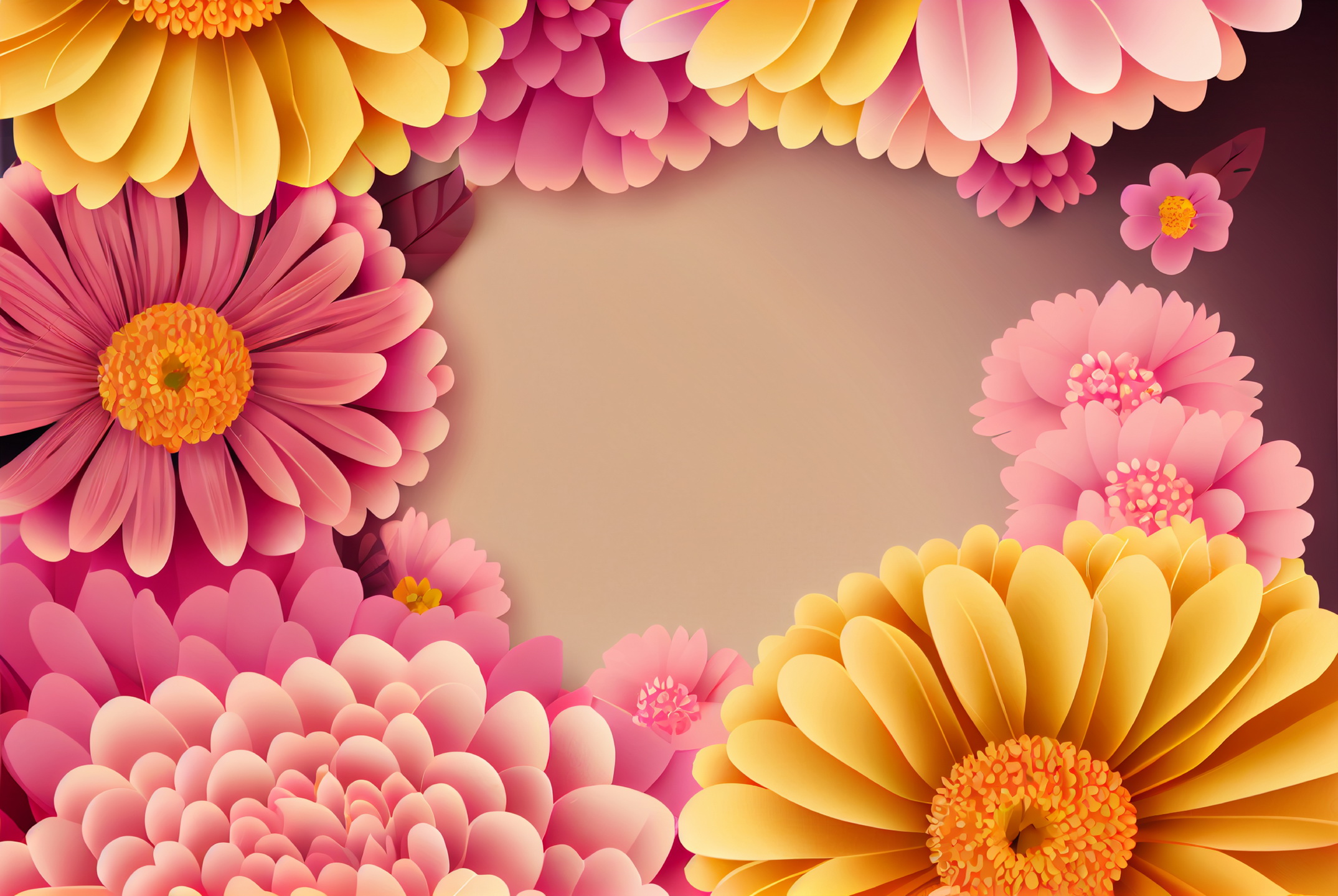 Floral Frame Graphics Elemet (207)