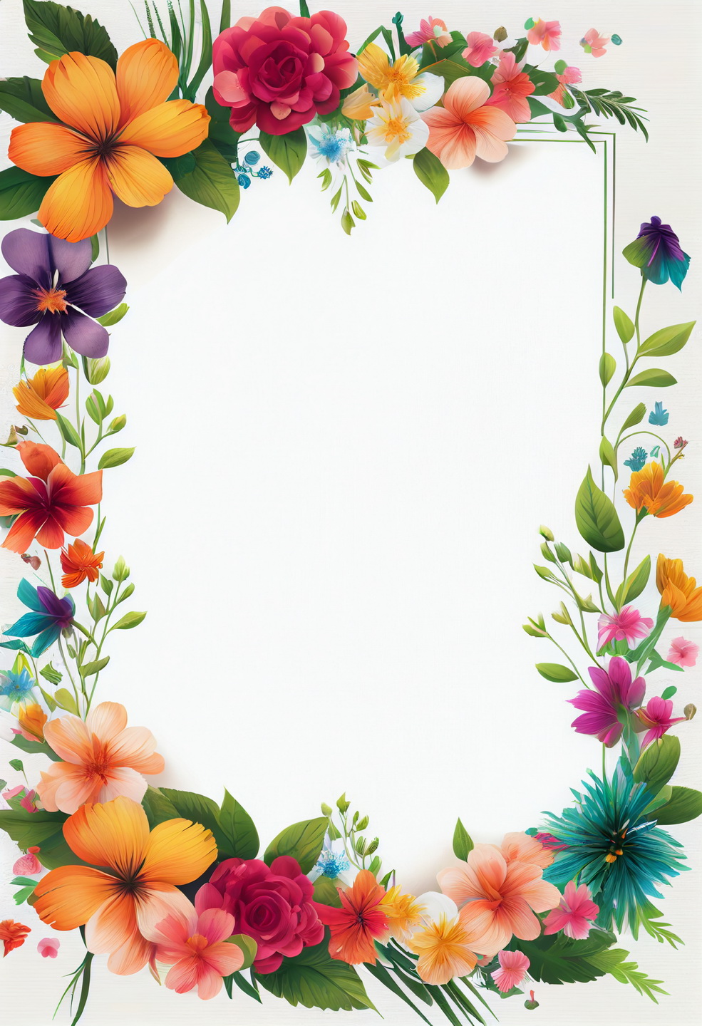 Floral Frame Graphics Elemet (212)