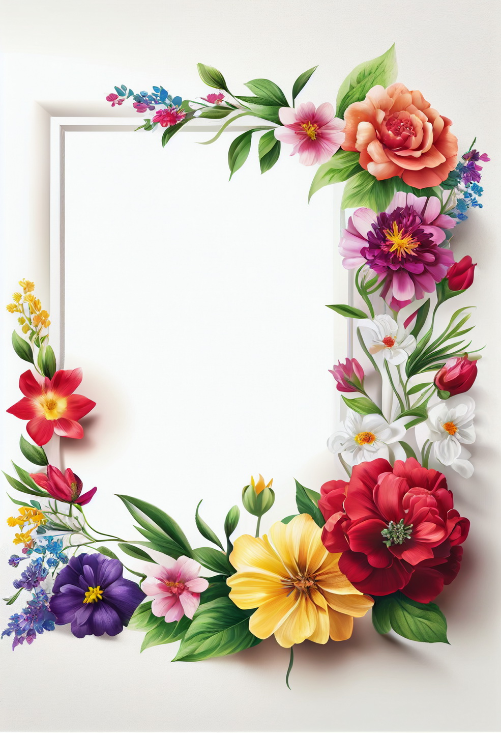 Floral Frame Graphics Elemet (213)