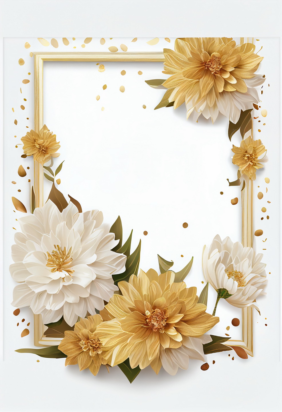 Floral Frame Graphics Elemet (222)
