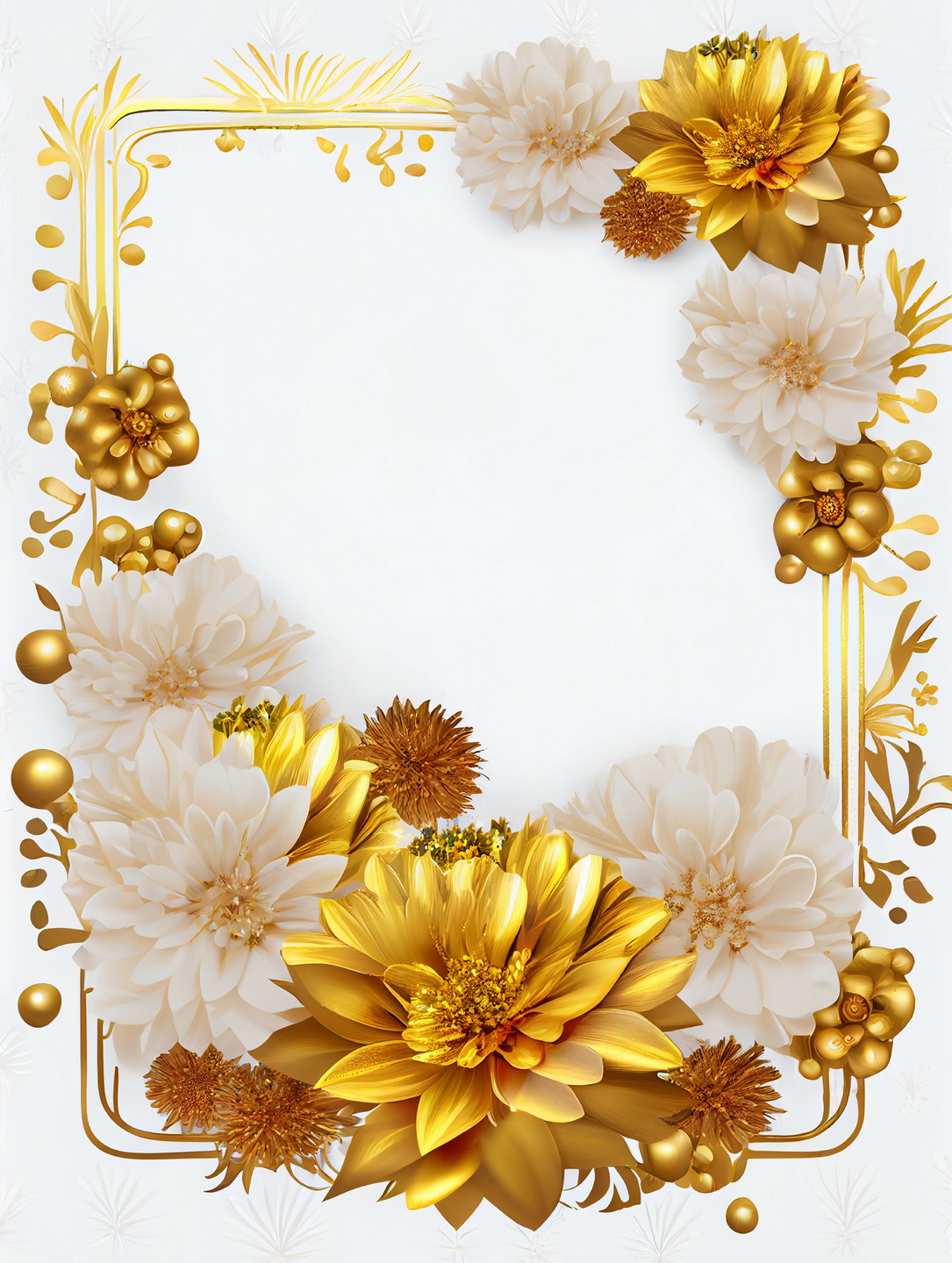 Floral Frame Graphics Elemet (224)