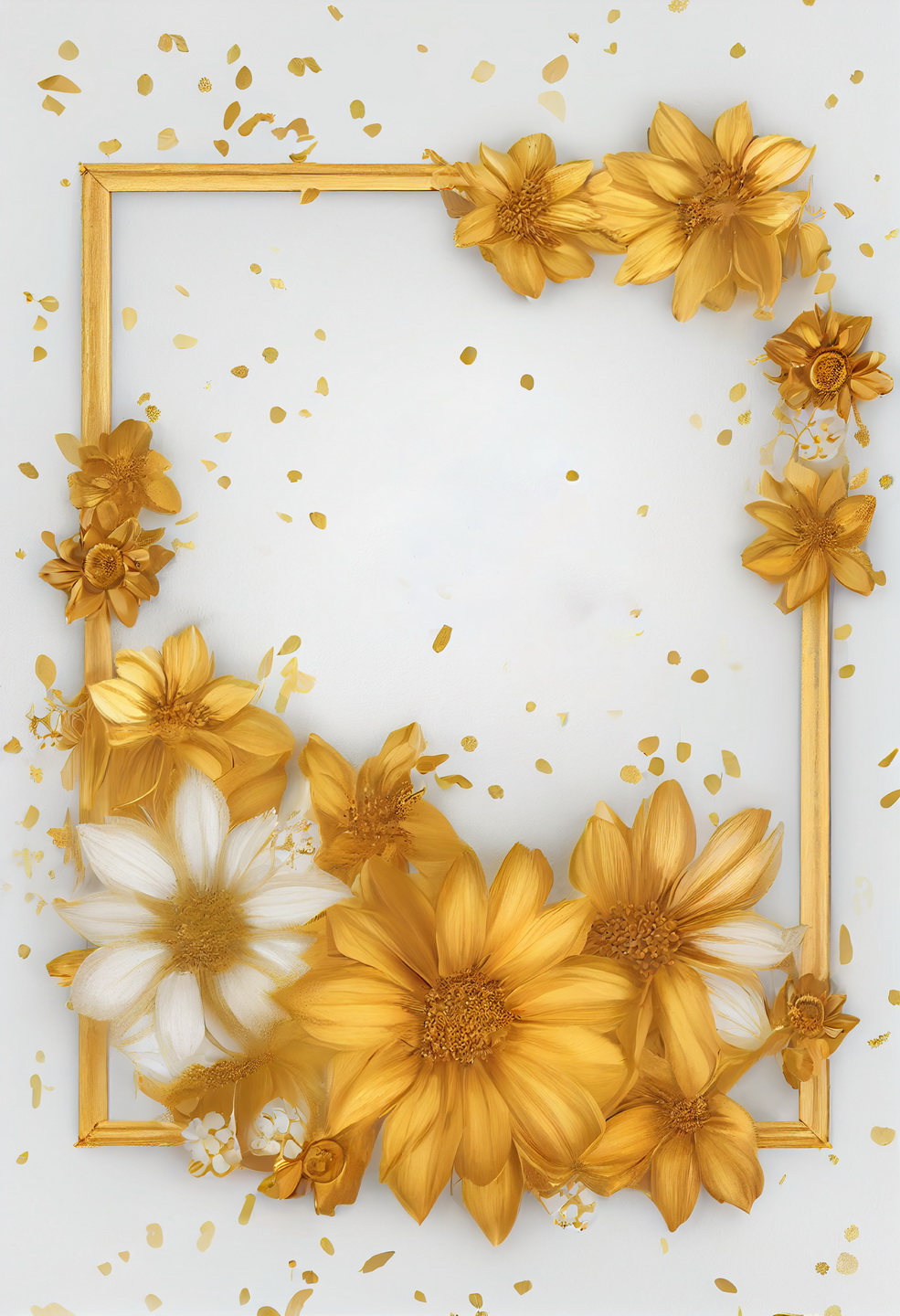 Floral Frame Graphics Elemet (229)