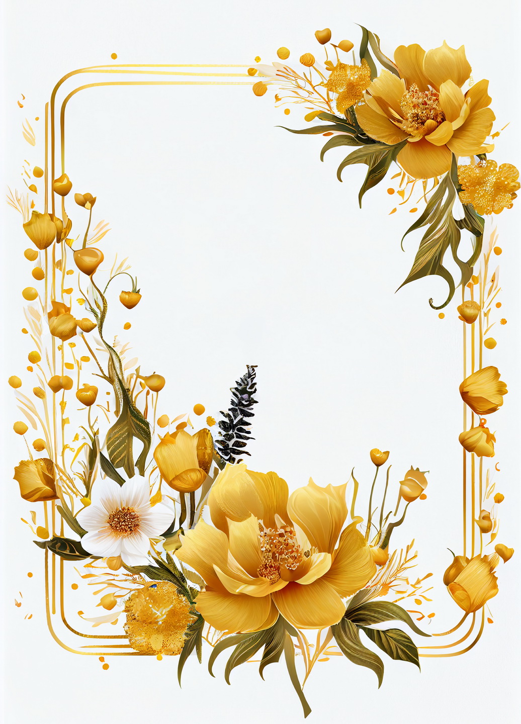 Floral Frame Graphics Elemet (230)