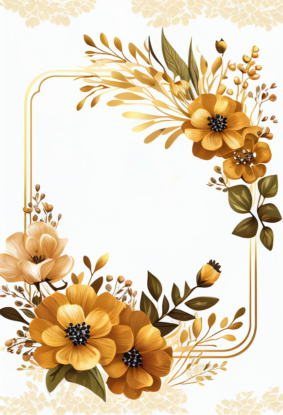 Floral Frame Graphics Elemet (232)