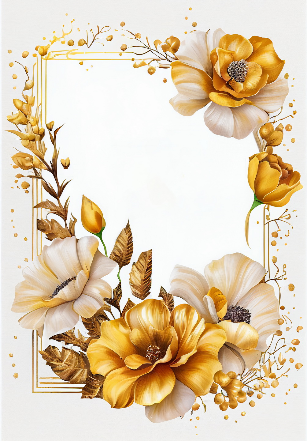 Floral Frame Graphics Elemet (233)