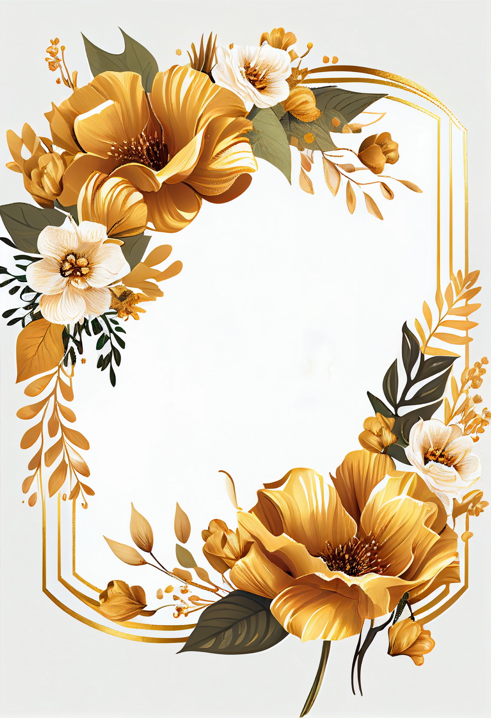 Floral Frame Graphics Elemet (236)