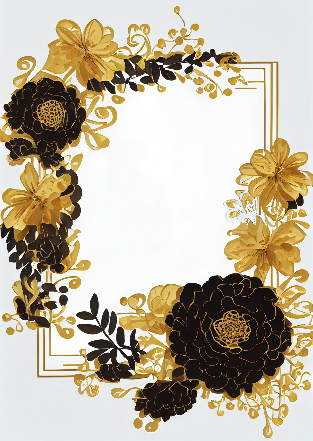 Floral Frame Graphics Elemet (239)