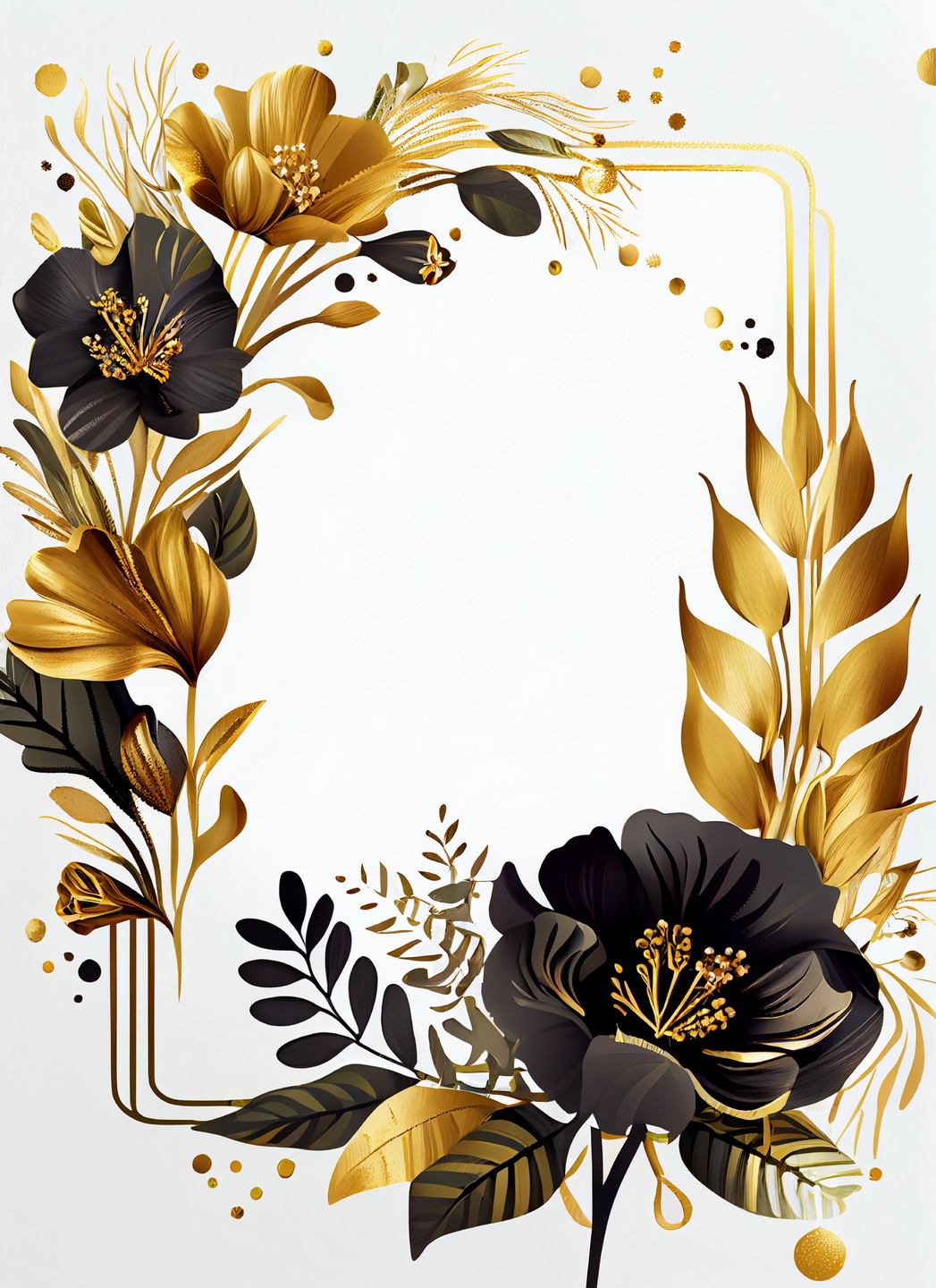 Floral Frame Graphics Elemet (240)