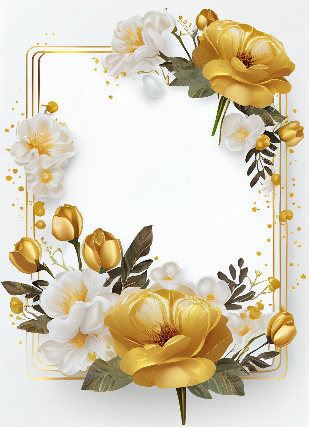 Floral Frame Graphics Elemet (242)