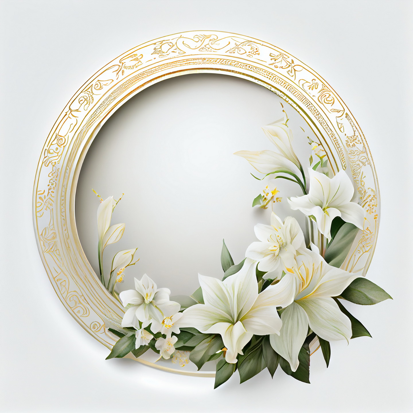 Floral Frame Graphics Elemet (243)
