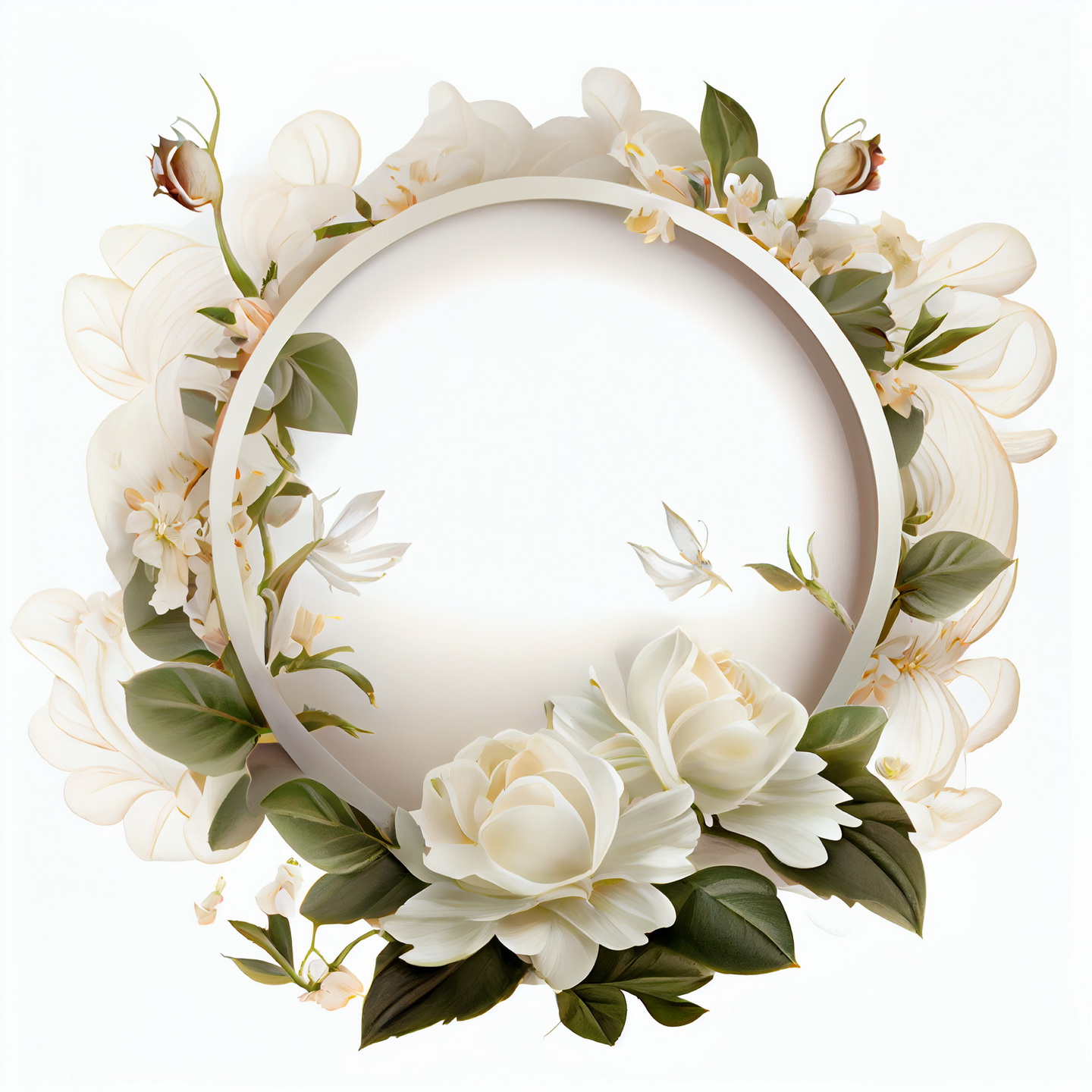Floral Frame Graphics Elemet (246)