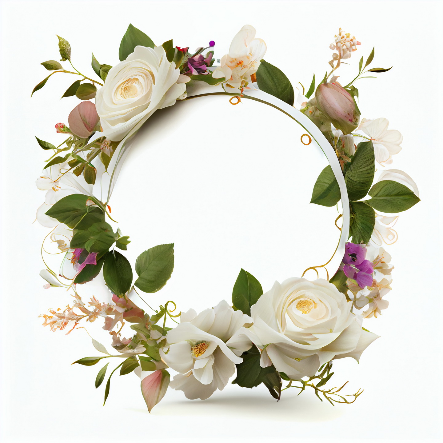 Floral Frame Graphics Elemet (247)