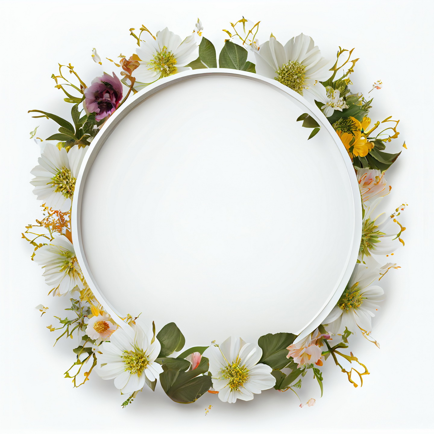 Floral Frame Graphics Elemet (248)