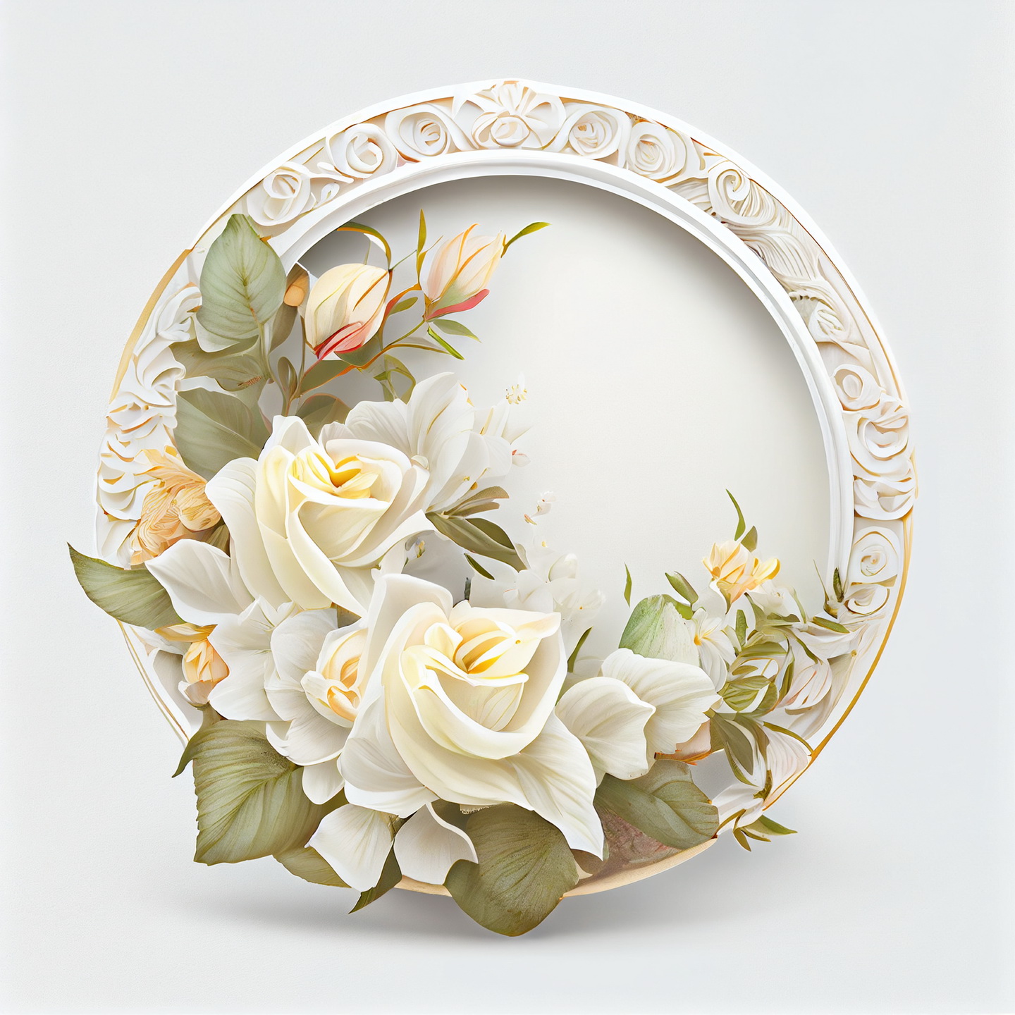 Floral Frame Graphics Elemet (250)