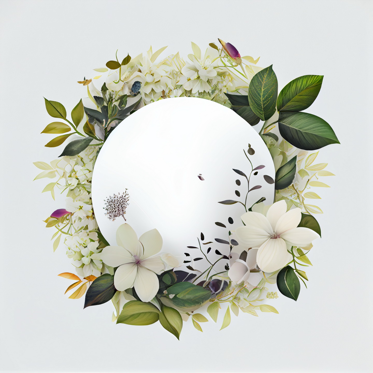 Floral Frame Graphics Elemet (253)